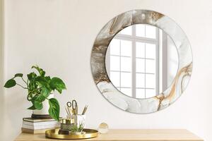 Specchio rotondo stampato Marmo luminoso fi 50 cm