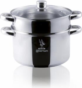 Aeternum Vaporiera per Induzione 22 cm con 2 Manici colore Acciaio Satinato - La Divina