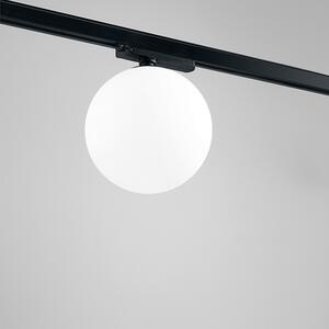 Plafoniera Sfera Per Binario Metallo Nero Acrilico Led 15W 3000K