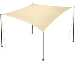 LIF Vela Ombreggiante Quadrata 5x5 mt in Polietilene con Protezione raggi UV colore Beige - Square