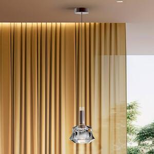 Schuller Valencia Lampada a sospensione in vetro Scarlett, dimmerabile, Cromo / Argento, Soggiorno / Sala da pranzo, Vetro, Lampada a sospensione