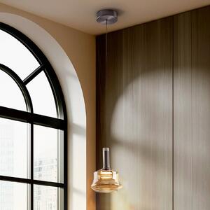 Schuller Valencia Lampada a sospensione in vetro Scarlett, dimmerabile, Crema / Ambra, Soggiorno / Sala da pranzo, Vetro, Lampada a sospensione
