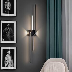 Schuller Valencia Applique da parete a LED Zig Zag, Nero, Soggiorno / Sala da pranzo, Alluminio, Moderno, Applique a LED