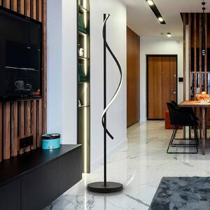 Schuller Valencia Lampada da terra a LED Boa, Nero, Soggiorno / Sala da pranzo, Alluminio, Moderno, Lampada LED da terra