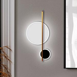 Schuller Valencia Applique da parete a LED Duo, Ottone / Oro, Soggiorno / Sala da pranzo, Alluminio, Moderno, Applique a LED