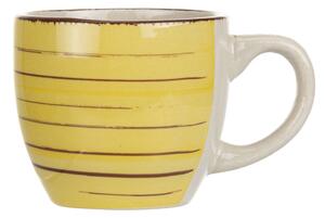 Tazzina per caffè 90 ml in porcellana stoneware Lipari - Yellow