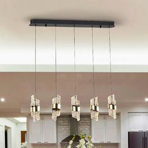 Schuller Valencia Lampada LED a sospensione Iliada, lunghezza 96 cm, metallo dimmerabile, Nero, Soggiorno / Sala da pranzo, Metallo