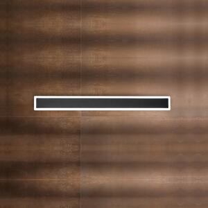 Applique Contemporanea Wally Alluminio Nero Acrilico Led 19W 3000K