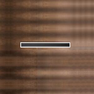 Applique Contemporanea Wally Alluminio Nero Acrilico Led 17W 3000K