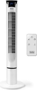 Black & Decker Ventilatore a Colonna Torre senza Pale 3 Velocit Oscillante con Telecomando e Timer colore Bianco - BXEFT49E