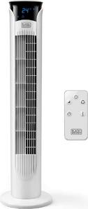 Black & Decker Ventilatore a Colonna Torre senza Pale 3 Velocit Oscillante con Telecomando e Timer colore Bianco - BXEFT48E
