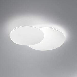 Plafoniera Moderna Drum Metallo Bianco Acrilico Led 33W 3000K