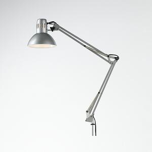 Lampada Da Scrivania Moderna Arc Metallo Argento 1 Luce E27