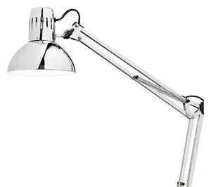 Lampada Da Scrivania Moderna Arc Metallo Cromo 1 Luce E27