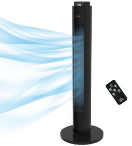 DecHome Ventilatore a Torre 45W a 4 Modalit e 3 Velocit con Timer da 12h in ABS 31.5x96 cm colore Nero - 0BKAM381