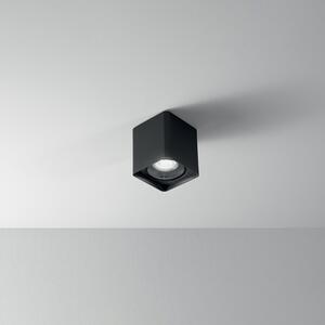 Plafoniera Moderna Brick Metallo Grafite Vetro 1 Luce Gu10