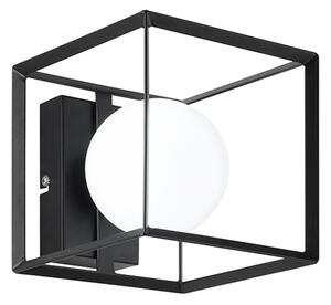 Applique Contemporanea Cube Metallo Nero 1 Luce G9