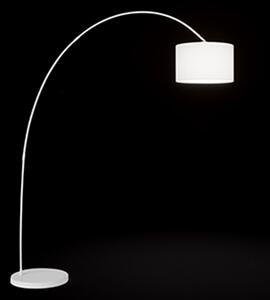 Piantana Contemporanea Callisto Metallo Bianco Tessuto 1 Luce E27