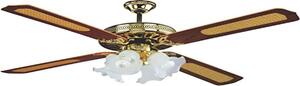 DCG Ventilatore da Soffitto con Luce 4 Pale 132 cm Lampadario 3 Velocit - VECRD53L