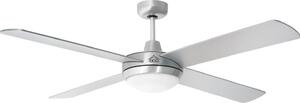 DCG Ventilatore da Soffitto con Luce e Telecomando 4 Pale 40 cm Lampadario colore Grigio - VECRD40TL