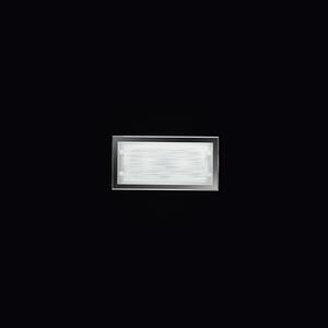 Applique Contemporanea Frame Vetro Bianco Satinato 2 Luci E14