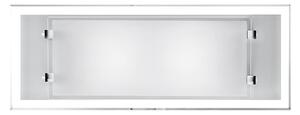 Applique Rettangolare Contemporanea Frame Vetro Bianco 2 Luci E27