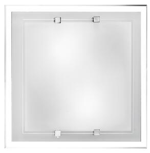 Applique Quadrata Contemporanea Frame Vetro Bianco 2 Luci E27
