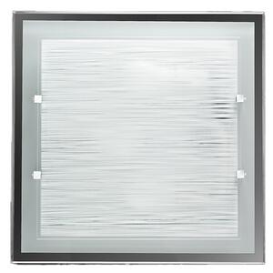Plafoniera Contemporanea Frame Vetro Bianco Satinato 3 Luci E27