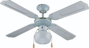 Kooper Ventilatore da Soffitto con Luce Lampadario Ventilatore 4 Pale 60W Bianco - 2160663 Windy