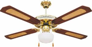 Kooper Ventilatore da Soffitto con Luce Lampadario Ventilatore 4 Pale Diametro 130 cm 60W Marr - 2160665 Windy