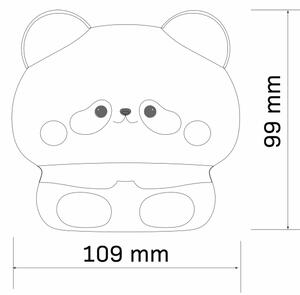Lampada a LED dimmerabile per bambini PANDA LED/2W/3,7V 1200 mAh