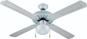 Kooper Ventilatore da Soffitto con Luce Lampadario Ventilatore 4 Pale Diametro 130 cm 60W Bian - 2160666 Windy