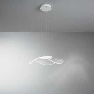 Sospensione Moderna Medusa Metallo Bianco Acrilico Led 30W 3000K