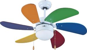 Zephir Ventilatore da Soffitto con Luce Lampadario Ventilatore 6 Pale Diametro 90 cm 3 Velocit - ZFS690C
