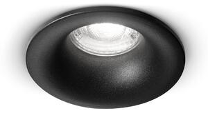 Faretto Incasso Tondo Moderno Oasis Alluminio Nero 1 Luce Gu10