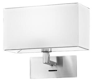 Applique Contemporanea Para Hotel Metallo Cromo Tessuto 1 Luce E14