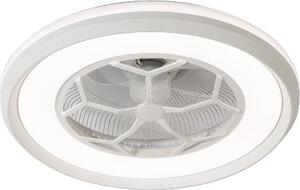 Perenz Ventilatore da Soffitto con Telecomando con Luce Lampadario Ventilatore Pale Interne Diametro 50 cm colore Bianco - 7135 B IR