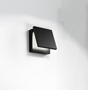 Applique Contemporanea Secret Metallo Nero Acrilico Led 10W 3000K