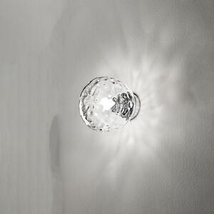 Applique Contemporanea Skin Metallo Cromo Vetro Trasparente 1 Luce E27