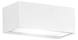 Applique Da Esterno Contemporaneo Step Alluminio Bianco 2 Luci E27