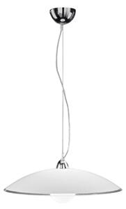 Sospensione Contemporanea Skirt Metallo Vetro Bianco 1 Luce E27 Ip20 D55