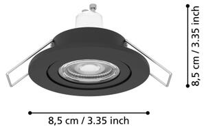Eglo 902236 -LED faretto da incasso per bagno BARRANCO 1xGU10/4,5W/230V IP44 nero