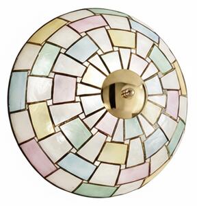 Plafoniera Tiffany Madreperla Madreperla Multicolor Fantasia 2 Luci E27