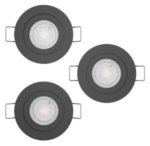 Eglo 902257 - SET 3x faretti LED da incasso BARRANCO 1xGU10/4,5W/230V nero