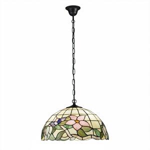 Lampadario Tiffany Vetro Multicolor Scuro 3 Luci E27