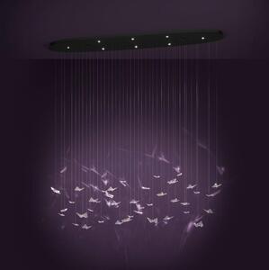 Eglo 390436 - Lampadario LED dimmerabile su cavo ADRADOS 8xLED/4,2W/230V nero/trasparente