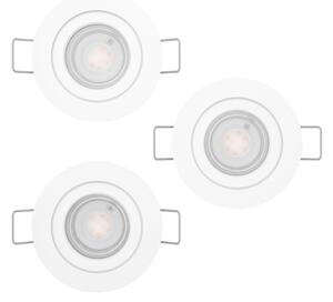 Eglo 902235 - Set di 3 lampade LED da soffitto per bagno BARRANCO, 1x GU10/4,5W/230V, IP44, bianca