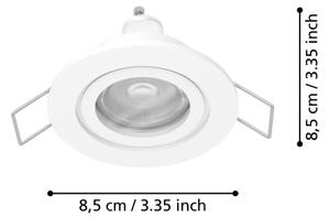 Eglo 902247 - Faretto LED da incasso a soffitto per bagno BARRANCO 1xGU10/4,5W/230V IP44 bianco
