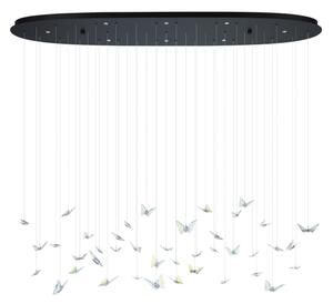 Eglo 390436 - Lampadario LED dimmerabile su cavo ADRADOS 8xLED/4,2W/230V nero/trasparente