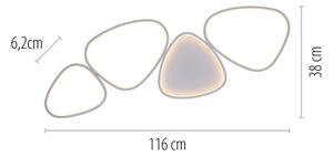 Schöner Wohnen 14039-16 - Plafoniera LED dimmerabile PEBBLES LED/35,5W/230V bianca